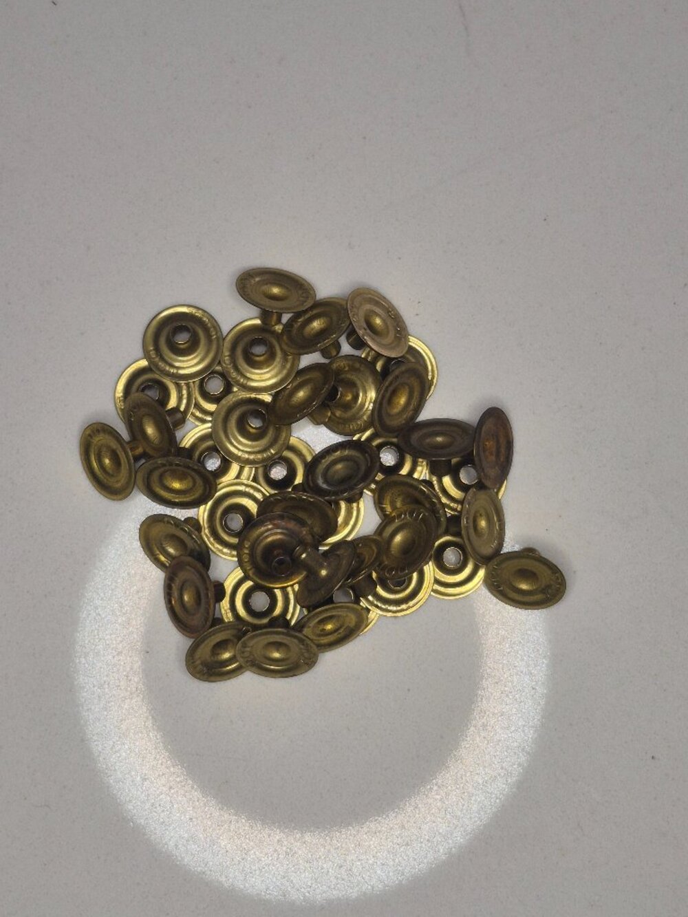 41 Sets DOT 1/4 in Gold Single Cap Tubular Rivets Leathercraft Hardware